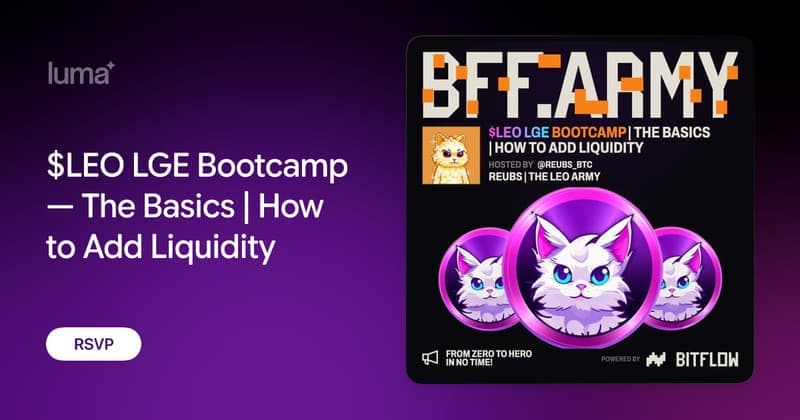 $LEO LGE Bootcamp — The Basics | How to Add Liquidity